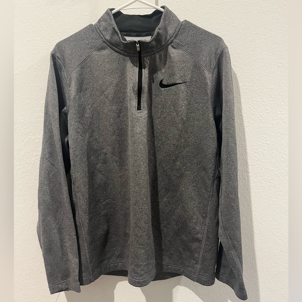 Men’s Nike Therma-Fit Grey ZipUp Jacket Pullover Size Large